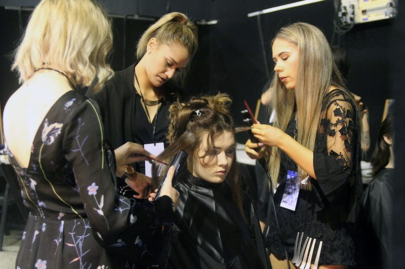 Caitlin Key, Savannah Stevens, and Toni Sloan at NZ Fashion Week