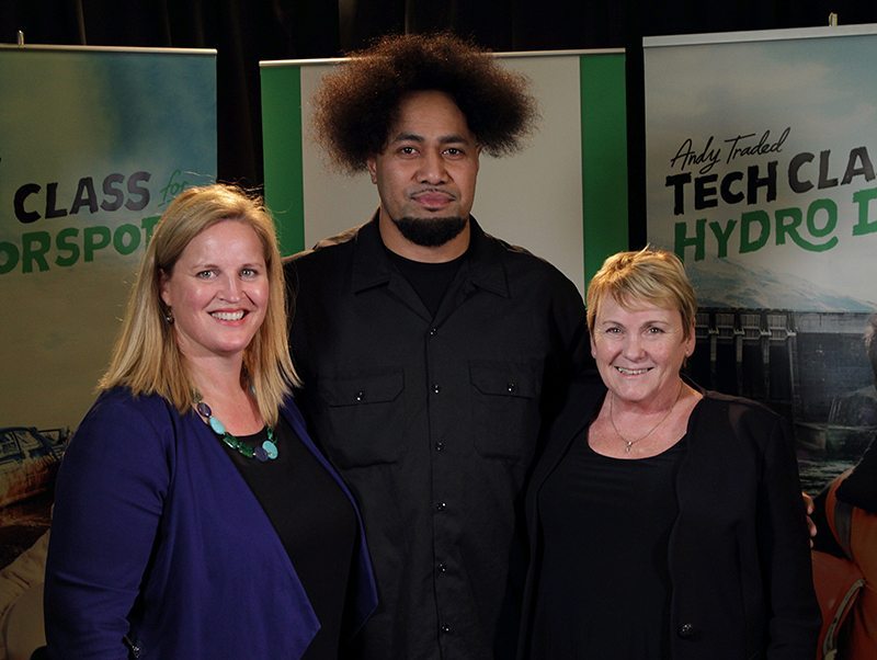 Minister Louise Upston, Peleti Oli, and HITO CEO Kay Nelson